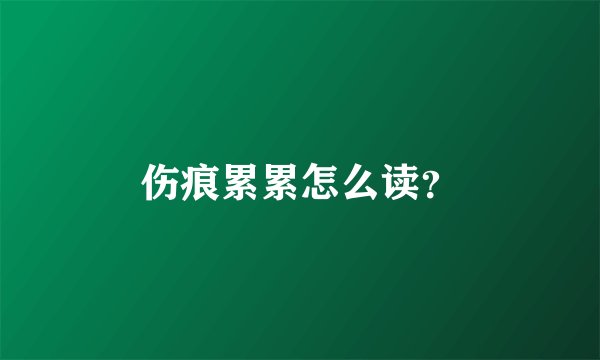 伤痕累累怎么读？