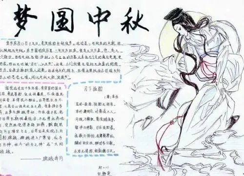 八月十五手抄报简单又漂亮六年级