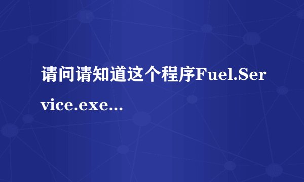 请问请知道这个程序Fuel.Service.exe是干什么的，它总是不充许就自动运行，然后还无法清楚