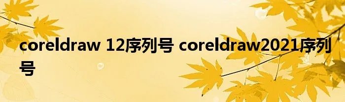 coreldraw 12序列号 coreldraw2021序列号