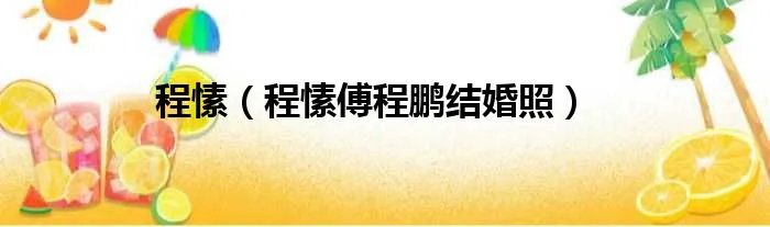 程愫（程愫傅程鹏结婚照）