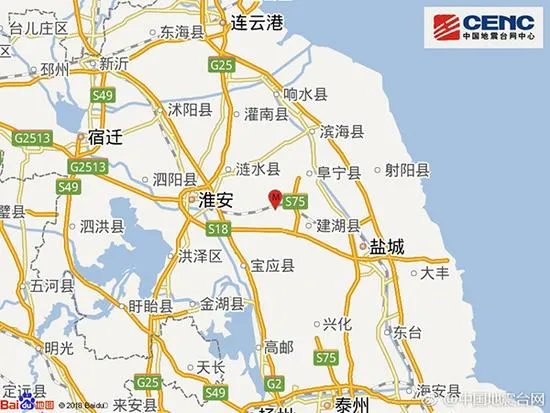 江苏阜宁近期是否有地震出现