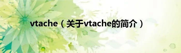 vtache(关于vtache的简介)