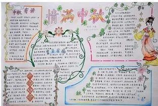 八月十五手抄报简单又漂亮六年级