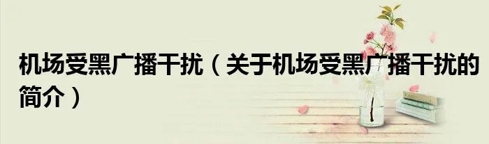 机场受黑广播干扰（关于机场受黑广播干扰的简介）