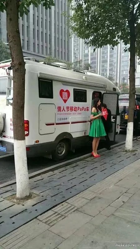国内惊现情人节移动PaPa车 情侣特供车内气氛太污!