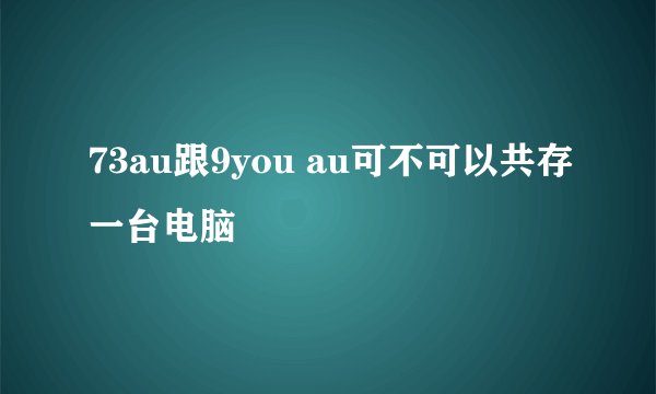 73au跟9you au可不可以共存一台电脑