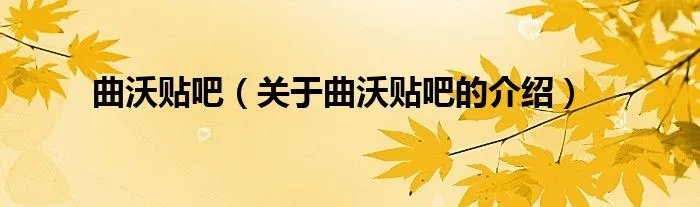 曲沃贴吧（关于曲沃贴吧的介绍）