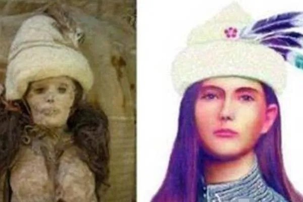 小河公主容貌复原图:美丽的混血女孩(脸上挂着微笑)