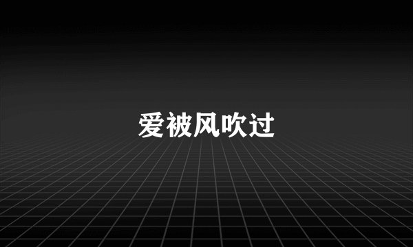 爱被风吹过
