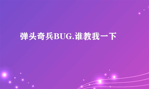 弹头奇兵BUG.谁教我一下