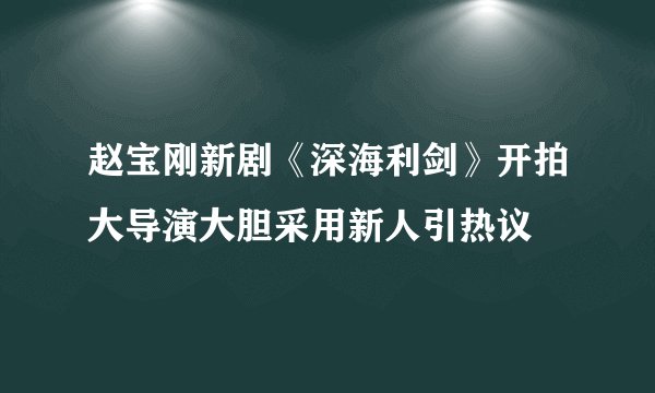 赵宝刚新剧《深海利剑》开拍大导演大胆采用新人引热议