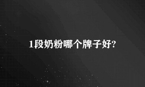 1段奶粉哪个牌子好?