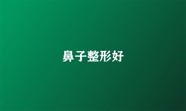 鼻子整形好