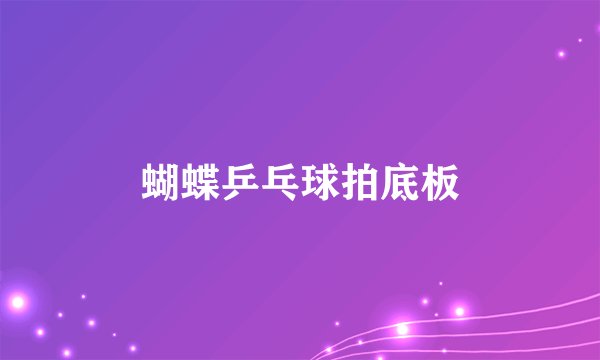 蝴蝶乒乓球拍底板