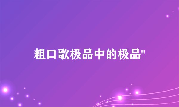 粗口歌极品中的极品