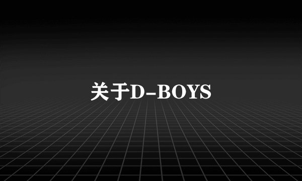 关于D-BOYS