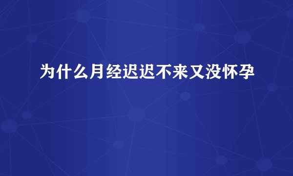 为什么月经迟迟不来又没怀孕