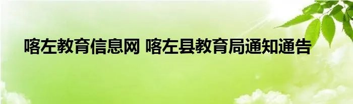 喀左教育信息网 喀左县教育局通知通告