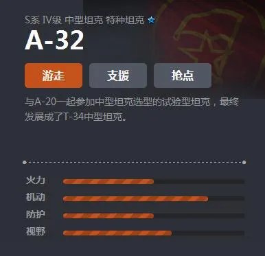 《坦克世界》S系中坦A-32介绍
