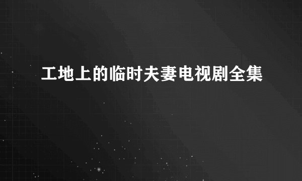 工地上的临时夫妻电视剧全集
