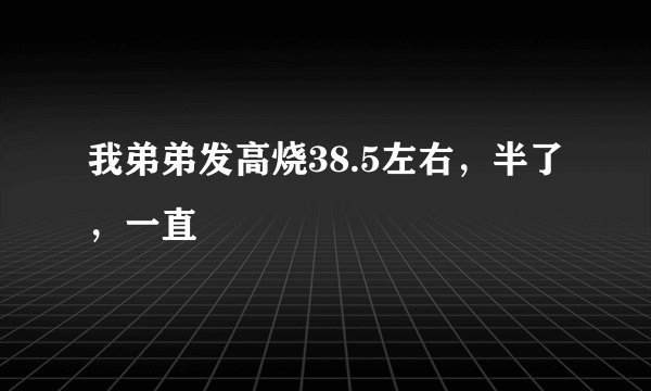 我弟弟发高烧38.5左右，半了，一直