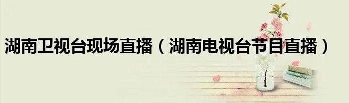 湖南卫视台现场直播（湖南电视台节目直播）