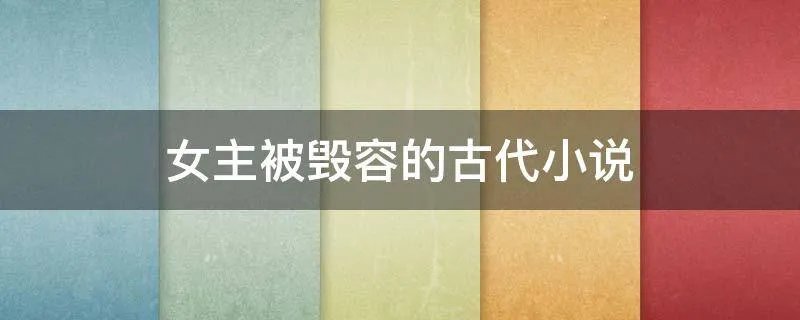 女主被毁容的古代小说