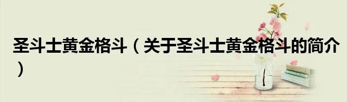 圣斗士黄金格斗（关于圣斗士黄金格斗的简介）