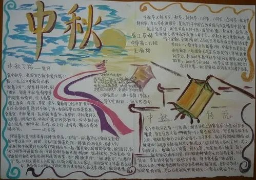 八月十五手抄报简单又漂亮六年级