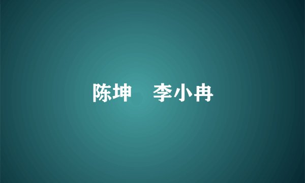 陈坤 李小冉