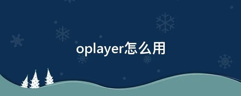 oplayer怎么用