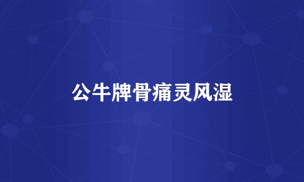 公牛牌骨痛灵风湿