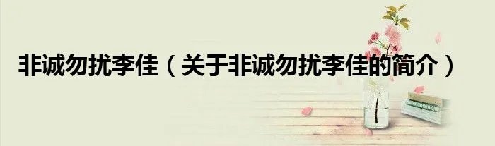 非诚勿扰李佳（关于非诚勿扰李佳的简介）