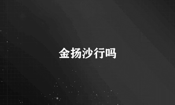 金扬沙行吗