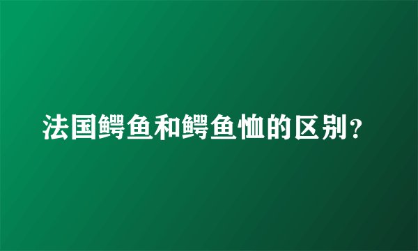法国鳄鱼和鳄鱼恤的区别？