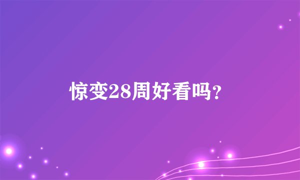 惊变28周好看吗？