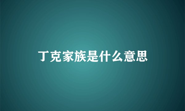 丁克家族是什么意思
