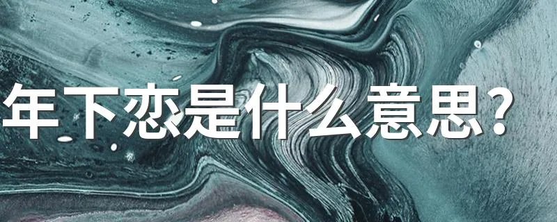 年下恋是什么意思? 具体解释一下