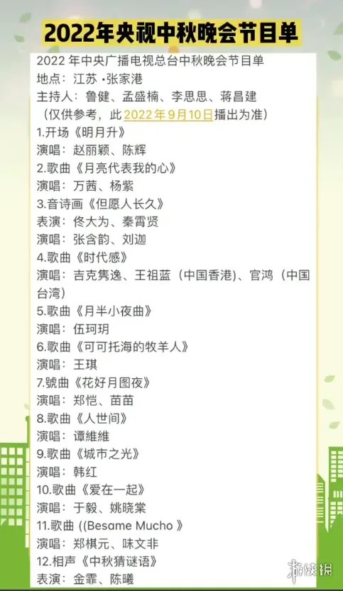 央视中秋晚会阵容官宣 2022央视中秋晚会首波阵容