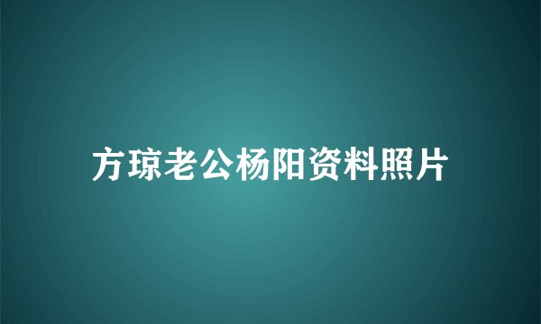 方琼老公杨阳资料照片