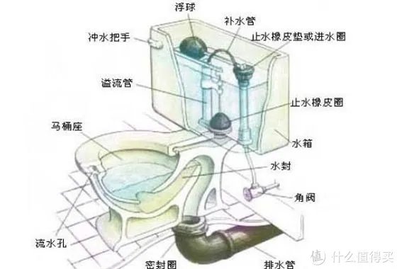抽水马桶结构图及工作原理介绍