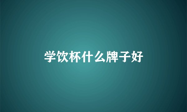 学饮杯什么牌子好