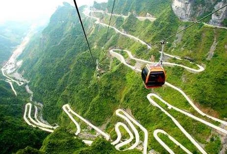 张家界天路99弯是什么样子的？