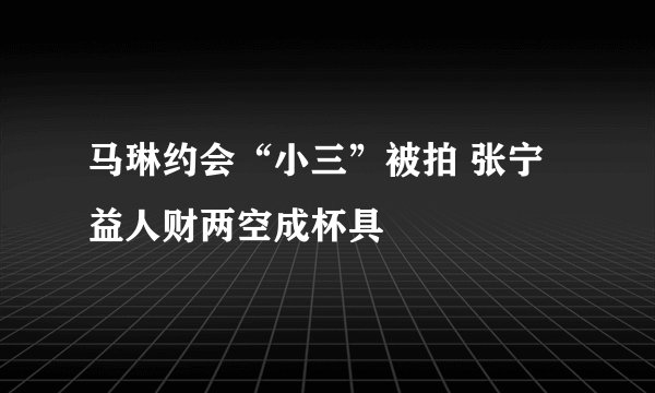 马琳约会“小三”被拍 张宁益人财两空成杯具