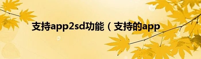 支持app2sd功能（支持的app