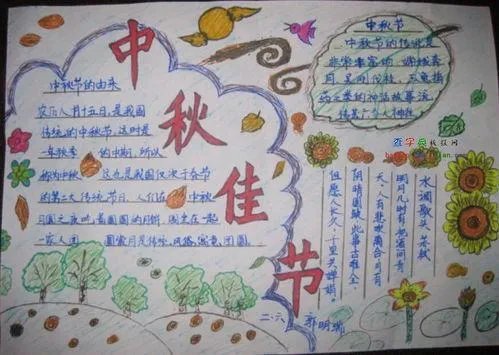 八月十五手抄报简单又漂亮六年级