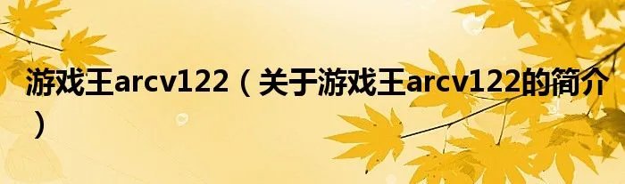 游戏王arcv122（关于游戏王arcv122的简介）