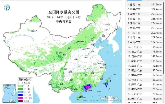 广东的雨有多大:广东“霸榜”全国降水量排行榜