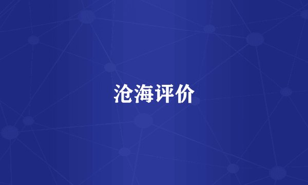 沧海评价